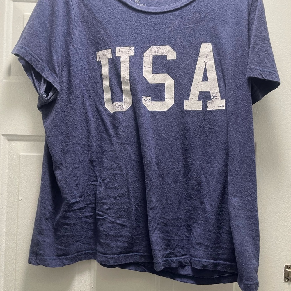 Target Blue Boxy Short Sleeve T-Shirt